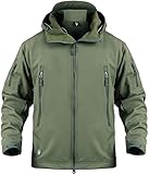 Balscw Men's Army Special Ops Military Tactical Jacket Softshell Fleece Hooded Outdoor C