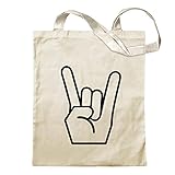 Kiwistar Heavy Metal Tragetasche Baumwolltasche Stoffbeutel Umhängetasche Langer Henk