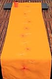 Tischläufer 40x150 orange neon New Farbe bestickt moderne 2863Org (40x150)