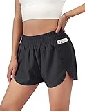 Blooming Jelly Damen Shorts Sport Yoga Kurze Hose Schnelltrocknendes Training Laufshorts 2 in 1 mit Taschen 1,75'
