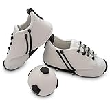 Bombasei Zucker / Fondant Fussball-Schuhe weiss/schwarz, 107 g