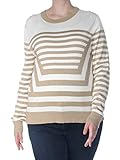 Michael Kors Damen Shimmer-Stripe Crewneck Sweater Top