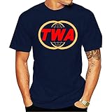TWA Trans World Airlines Logo T-Shirt Classic Retro Airline Tee Aircrew Men Summer Fashion T-S