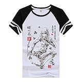 CHENG'S Prison School Shirt Midorikawa Hana Shirt Fashion Raglan Short Sleeve Modal Shirt Anime Shirts Summer Anime T-Shirt Athletic Shirt Modal Tee Shirt Top (Raglan,M)