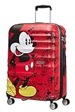 American Tourister Wavebreaker Disney - Spinner M Koffer, 67 cm, 64 L, Rot (Mickey Comics Red)