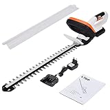 LIGO Heckenschere Akku Strauchschere Elektrisch 2,0 Ah Li-Ion Akku, Schnittlänge 52 cm, 14 mm Zahnabstand, Gartenschere inkl. 20 V Akku und Ladeg