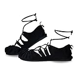 Sandalen Damen Bollywood Leder Strand Urlaub Freizeit Outdoor Indoor Hippie Ethnic Party Römer Herbst Yoga Sandaletten Frühling Sommer Mädchen Frauen Mittelalter Schnürsandalen schnüren (37 EU, black)