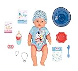 Zapf Creation 827963 BABY born Magic Boy 43 cm - neu mit magischem Schnuller und 10 lebensechten Funk