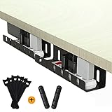 MEISTERGUT® Premium Kabelkanal Schreibtisch für ordentliches Kabelmanagement [Made IN Germany] - 2er Set Kabelhalter Untertisch für Homeoffice & Büro inkl. Zubehör mit Kabelbinder - Kabelführung