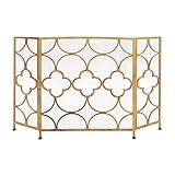 liushop Kaminschirm Nordic Simple Gold Startseite Feuer Zaun Wohnzimmer Schmiedeeisen Embedded Kaminsims Dekorative Paravant Kamin Funk