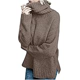 Beodole Damen Strickpullover Rollkragenpullover Pullover Pulli Strickpulli Rolli Wollpullover Mit Rollkragen LäSsiges Stricken Winter Sweatshirt Oberteile Elegant O