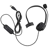 Telefon-Headset, USB 2.0 VB-540 Kundendienst-Headset Anti-Fatigue mit Einohrmikrofon Office Angemessener, Hochwertiger Chip