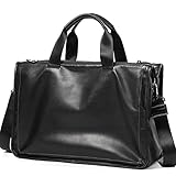 NJBYX Laptop Aktentasche Große Männer Handtasche Reisetaschen MensShoulder Taschen Männliche Messenger Bag (Color : Black, Size : Small)