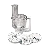 Bosch Multimixer MUZ5MM1 inklusive 3 Scheiben (Schneid-Wende-Scheibe, Raspel-Wendescheibe, Reibescheibe fein), spülmaschinengeeignete Teile, Edelstahl, für MUM5 und MUM Serie 2