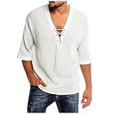 Zhiyao Herren Baumwolle Leinenhemd Langarm männer Hemden Langarm-Hemd Freizeithemden elastiscer Musterhemd Party Shirt R