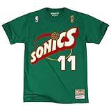 Mitchell & Ness Detlef Schrempf #11 Seattle Supersonics Name & Number NBA Tee Grü