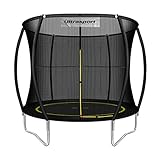 Ultrasport Gartentrampolin, Outdoor Trampolin, Kindertrampolin, 183-430cm, Sprungfedern oder innovatives Elastik Sprungssystem, inkl. Sicherheitsnetz, Witterungsbeständig, Belastbar 100-150 Kg