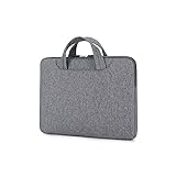 Yuxahiugdnb Laptoptasche, Laptop-Taschen-Hülsenfall 13 14 15-Zoll-Notebook-Tasche für Computer wasserdicht stoßfester Fall für Männer Frauen (Color : Gray, Size : 15-inch)