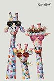 Notebook - The animal mini journal notebook for Baby, notebook for Kid 165: Giraffe_Notebook 11_ 6in x 9in x 114 Pages White Paper Blank Journal with Black Cover Perfect S