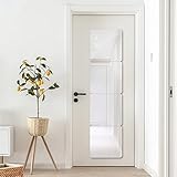 RYUNQ Full Length Wall Mirror, Acrylic Mirror Sheet Self Adhesive, 3mm Thick Acrylic Soft Mirror, Easy Install Full Body Mirror for Dorm Mirror Bathroom Mirror Home Wall 20*20CM ( 4 pcs)