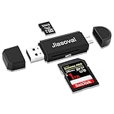 SD Kartenleser, Jiasoval Micro USB OTG Adapter Kartenleser Tragbarer USB 2.0 Speicherkartenleser Micro SD Kartenadapter für SD, Micro SD, SDXC, SDHC, Micro SDHC, Micro SDXC
