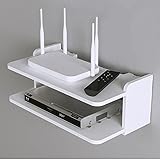 WJHMB Router-Speicherrack Wandhalterung Regal wasserdicht Schreibtisch Receiver WiFi Router Aufbewahrung Rack für Wohnzimmer Hotel Bü