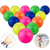 15 Stücke Ersatz Strandbälle Mehrfarbige Strand Paddel Ersatzbälle Gummi Strandball Extra Bälle für Outdoor Ak