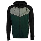 Geographical Norway Galon Men 500 Sweat Vest Men Tricolor Hooded Pullover Dünne Sportswear (Größe Large) (BLACK/GREY, XL)