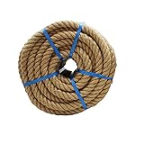 20mm Durchmesser Heavy Duty Juteschnur Nautische Seile Natürliches Juteseil Großes dekoratives Hanfseil Bootsanker Dock Klettern Geflochtenes Hanfseil Gartenterrassenseil zum Dek