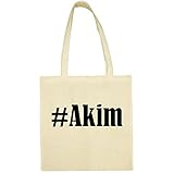 Tasche #Akim Größe 38x42 Farbe Natur Druck Schw