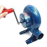 Snokwin Handkurbelventilator Luftgebläse Eisengetriebe Manueller Grill Feuerstarter für BBQ Picknick Outdoor Camping W