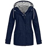 Caixunkun Womens Thick Hooded Parkas Coats Windproof Waterproof Faux Fur Fleece Line Down Jackets with Pockets(Navy, 4XL)