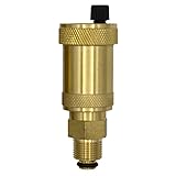 VARIOSAN Automatischer Schnellentlüfter 12104, 3/8', Messing blank, schmale Bauform, mit Montag