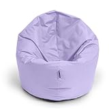 BubiBag Sitzsack L | 2-in-1 Sitzkissen mit Füllung Bodenkissen Kissen Sessel BeanBag (100cm Durchmesser, Flieder)