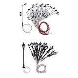 Harilla 40 Stück Modelleisenbahn Zug Straßenlaterne Warmweiße Lichter HO Scale LEDs 1: 100