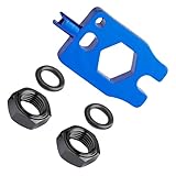 Perfeclan Tragbarer 4-in-1-Fahrrad-Ventilschlüssel, Multifunktions-Mountain-Road-Bikes, Schrader/Presta-Ventilkernwerkzeug, Zubehör zum Entfernen von Fahrrädern - mit Presta-V