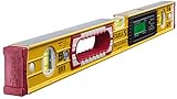 STABILA 17673 Elektronik-Wasserwaage TECH 196 electronic IP 65, 122 cm, mit 2 Digital-Displays und Wasserwaagen-Tasche, Gelb