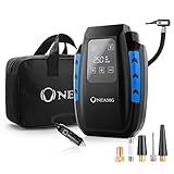 OneAmg 12V Luftkompressor, Auto Luftpumpe Kompressoren Reifen Inflator Kompressor Digital Portable Kompressor mit Aktualisierter Touchscreen-Inflator, Auto Reifenpumpe 150PSI mit 3 M