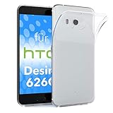 EAZY CASE HTC Desire 626G Dual SIM Schutzhülle Silikon, Ultra dünn, Slimcover, Handyhülle, Silikonhülle, Backcover, Durchsichtig, Klar Transp
