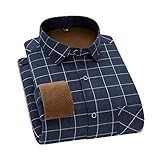 NJZYB Warme Hemden for Herren Winter plus Samt Dicke Blumen Slim Fit Jugend Business Cotton Hemden (Color : A, Size : 5XLcode)