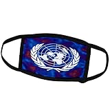 3dRose fm_204515_2 Face Mask Medium Gesichtsmaske, Polyester, Flagge der Vereinten N