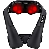 Schulter Massagegerät Elektrisch 4D-Rotation Massage für Nacken Rücken Shiatsu Nackenmassagegerät mit Wärmefunktion für Haus Bü