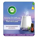 Air Wick Aroma-Öl Diffuser – Starter Set mit Diffuser und Duft-Flakon – Batteriebetrieben – Duft: Entspannender Lavendel – 1 x 20 ml ätherisches Öl + D