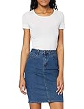 VERO MODA Damen VMHOT Nine HW DNM Pencil Skirt GA NOOS Rock, Blau (Medium Blue Denim Medium Blue Denim), S