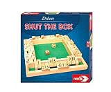 Noris 606108013 Deluxe Shut The Box - Das beliebte Würfelspiel aus Holz für 1 bis 4 Spieler ab 8 J