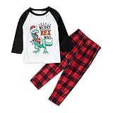 Weihnachtspyjama für Familie 2021, Einteiler, Urlaub, Weihnachten, Jammies, Pyjamas, passende Sets Jumpsuits Nachtwäsche Unisex Hosen Set, Style 04, 9 J