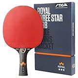 STIGA Royal 3 Sterne Tischtennis Schläger, Schwarz/R