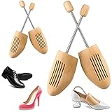 MOXIN Einstellbar Schuhspanner Holz Damen Herren Sneaker Fussballschuhe, Schuhleisten Schuhformer Schuhtragen Fuer Schuhe in Länge,Khaki,M(39~42EU)