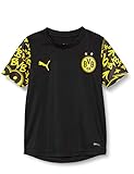 PUMA BVB Stadium Jersey Jr T-Shirt, Black-Cyber Yellow-Away, 164