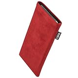 fitBAG Classic Rot Handytasche Tasche aus original Alcantara mit Microfaserinnenfutter für Apple iPhone 5 / 5s / SE 16GB 32GB 64GB | Hülle Made in Germany